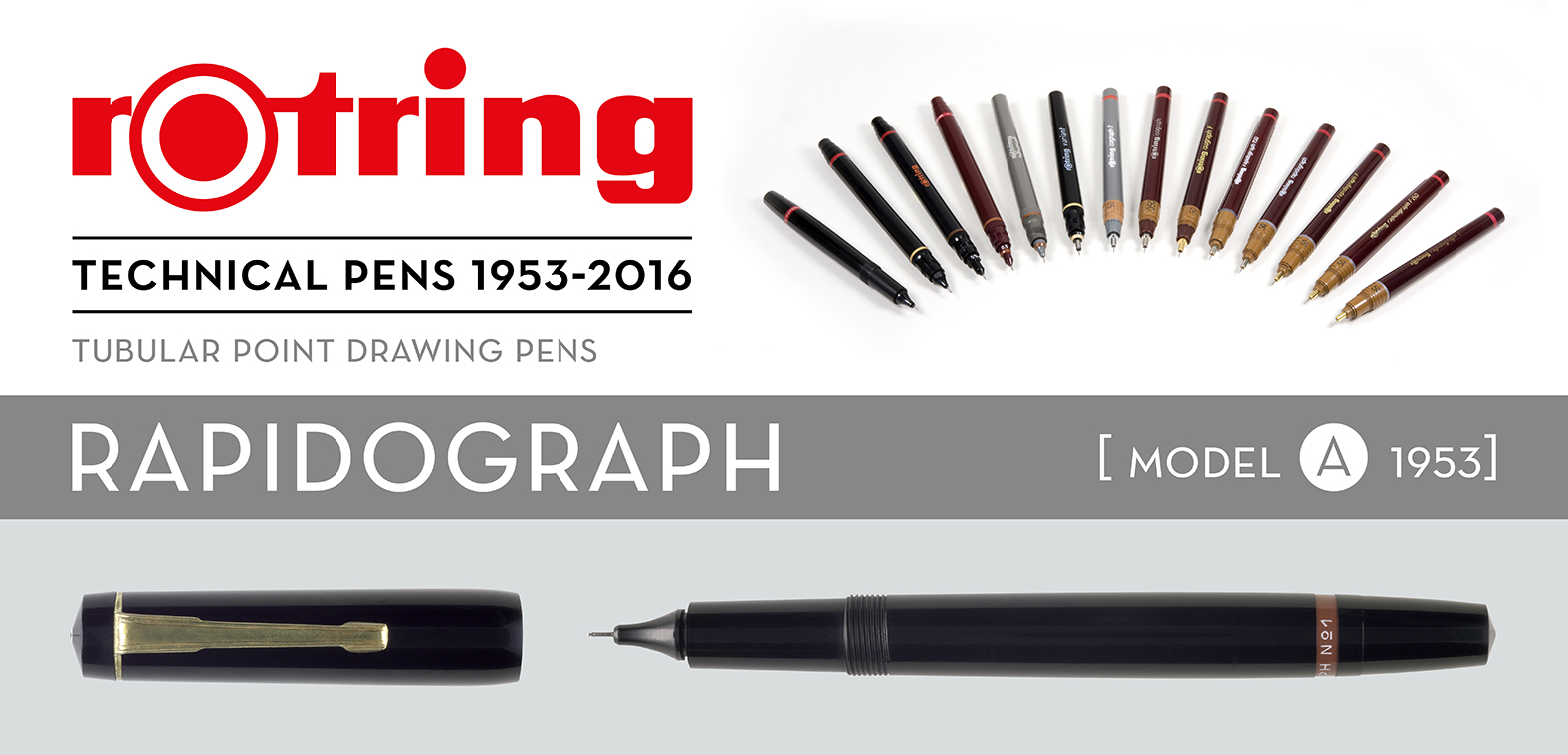 Rotring Technical Pens Rapidograph – Model A [1953